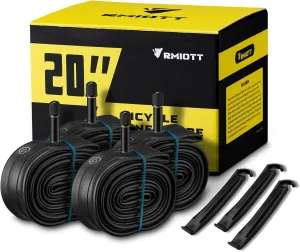 20 Inch Bike Tubes 20 x 1.35 1.5 1.75 1.8 1.85 1.9 1.95 2.0 2.1 2.125 2.2 2.25 2.3 2.35 2.4 3.5 4.0 - Schrader Valve 32mm 4 Pack
