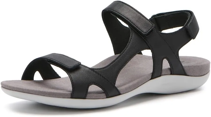 ABEO Oasis Metatarsal Sport Sandal | Walking Sandals Women | Water Resistant Leather Sandals | Three Points of Adjustability | Built-in Orthotic Insole