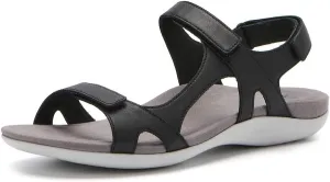 ABEO Oasis Metatarsal Sport Sandal | Walking Sandals Women | Water Resistant Leather Sandals | Three Points of Adjustability | Built-in Orthotic Insole