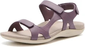 ABEO Oasis Sport Sandal | Walking Sandals Women | Water Resistant Leather Sandals | Three Points of Adjustability | Built-in Orthotic Insole