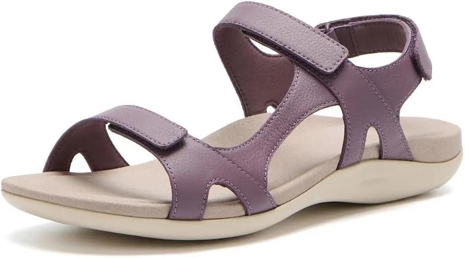 ABEO Oasis Sport Sandal | Walking Sandals Women | Water Resistant Leather Sandals | Three Points of Adjustability | Built-in Orthotic Insole