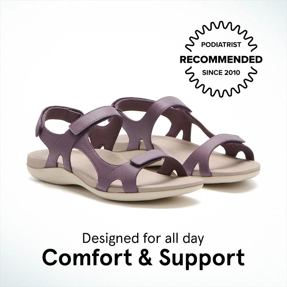 ABEO Oasis Sport Sandal | Walking Sandals Women | Water Resistant Leather Sandals | Three Points of Adjustability | Built-in Orthotic Insole