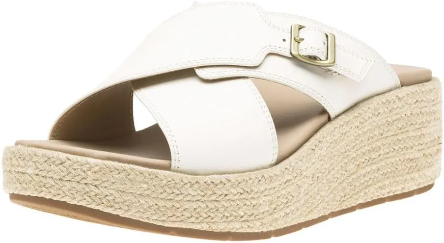 ABEO Women's Solstice Cross Slide Sandals | Arch Support Wedge Sandals | Built-In Metatarsal Pads | Black, Size 6-11