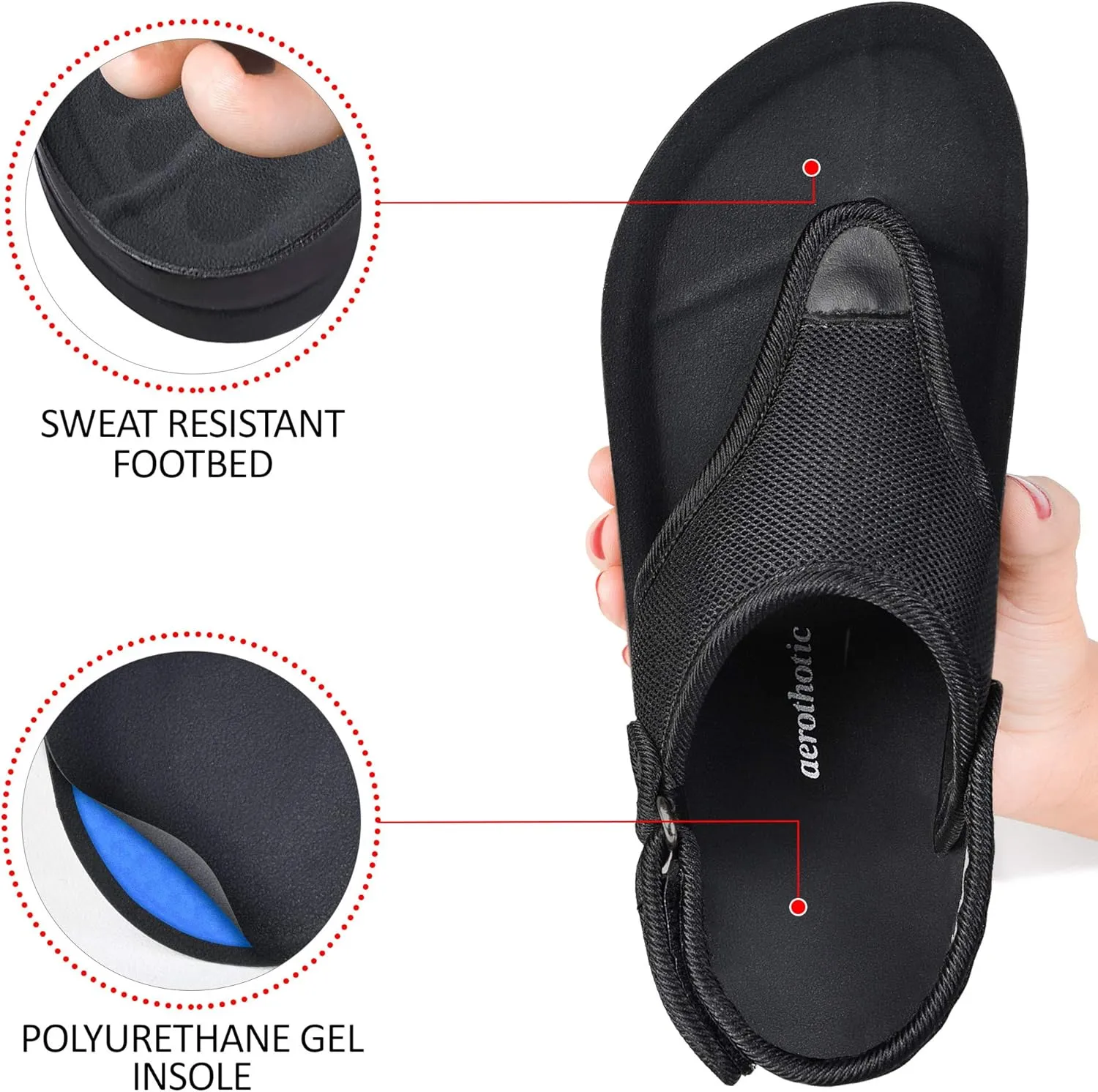AEROTHOTIC Women's Coral Arch Support Back Strap Sandals