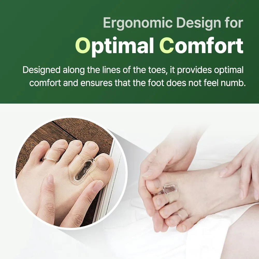 Aider Therafoot Balance Ring Bunion Corrector - Washable, Reusable Toe Separator & Bunion Cushions - Soft Gel Material - Foot Pain Relief and Toe Alignment (Free Size - 1 Set)