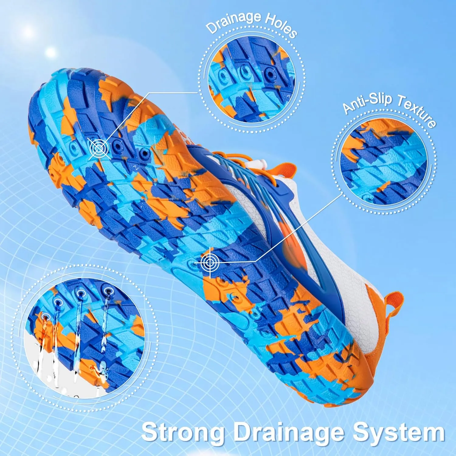 ATHMILE Water Shoes for Women Men Quick-Dry Lightweight Barefoot Beach Pool Aqua Shoes for Swim Hiking Snorkeling Kayak