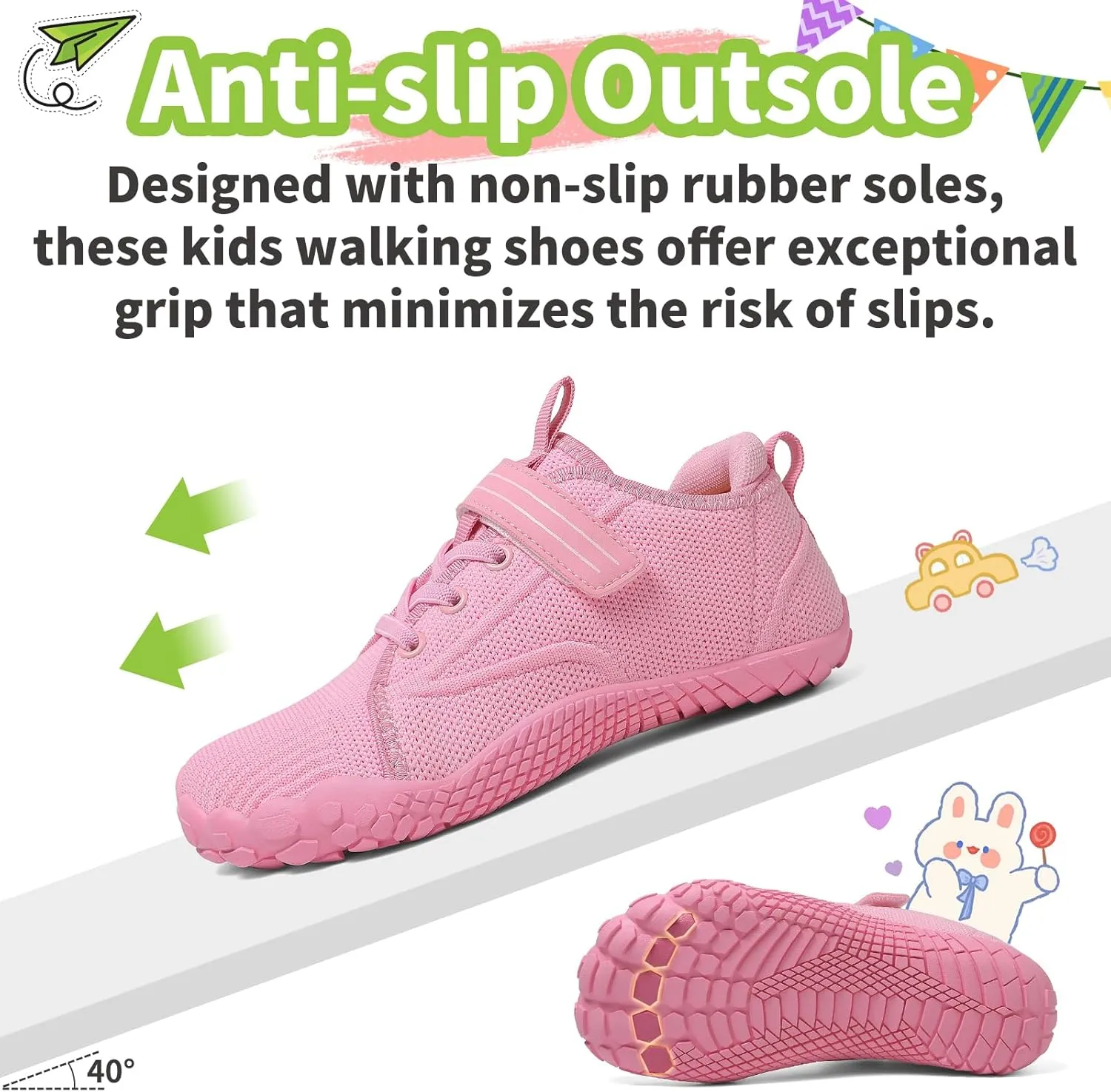 Barefoot Shoes Kids Wide Toe Box Shoes Boys Girls Footwear Zero Drop Orthopedic Minimalist Walking Sneakers for Little/Big Kids Indoor Outdoor Lightweight Running Wrestling Tennis