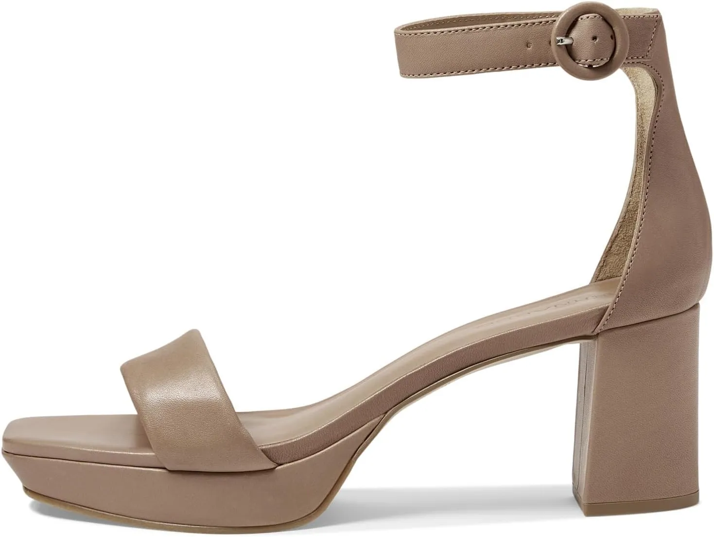 Bernardo® Carla Strap Heels for Women – Leather Upper and Lining – Rubber Sole – Block Heels