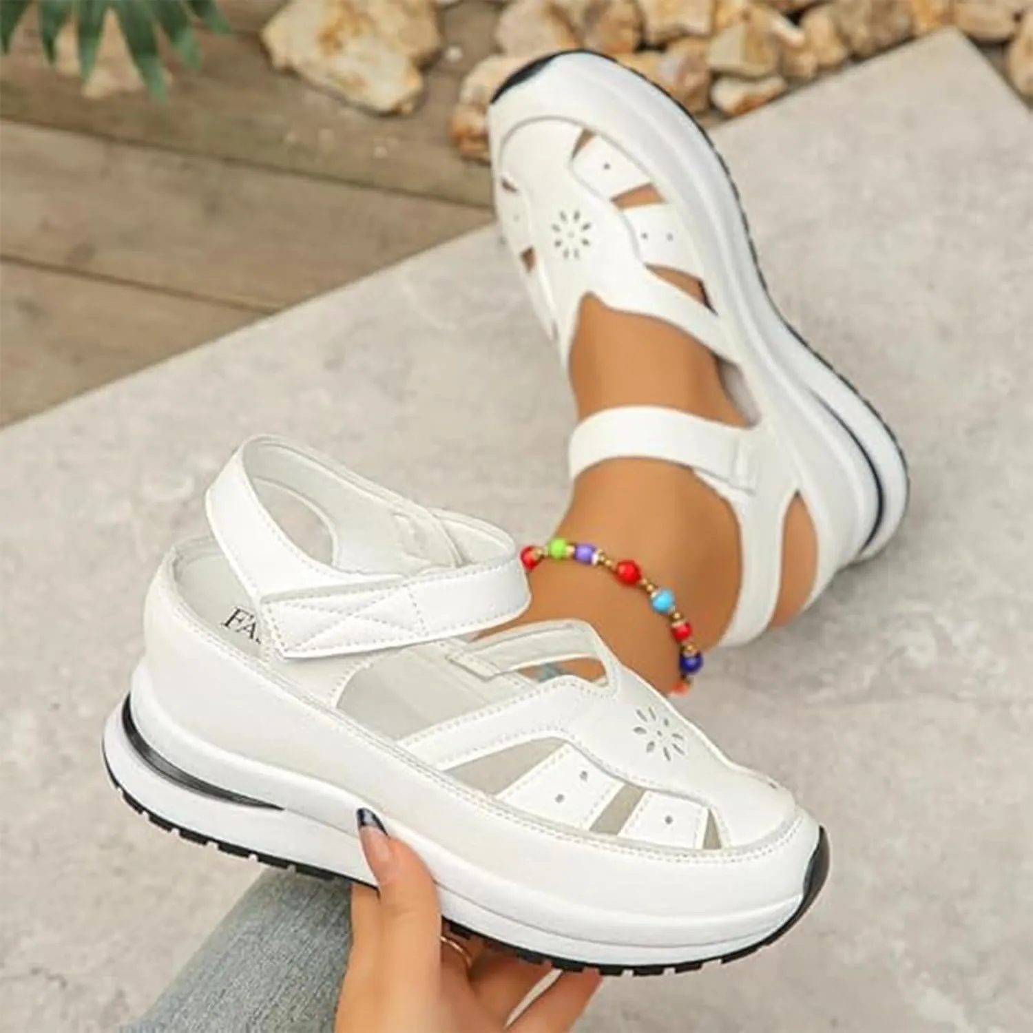 Bomre Shoes, Bomre Orthopedic Sandals, Women's Plus Size Hollow-Out Casual Sandals