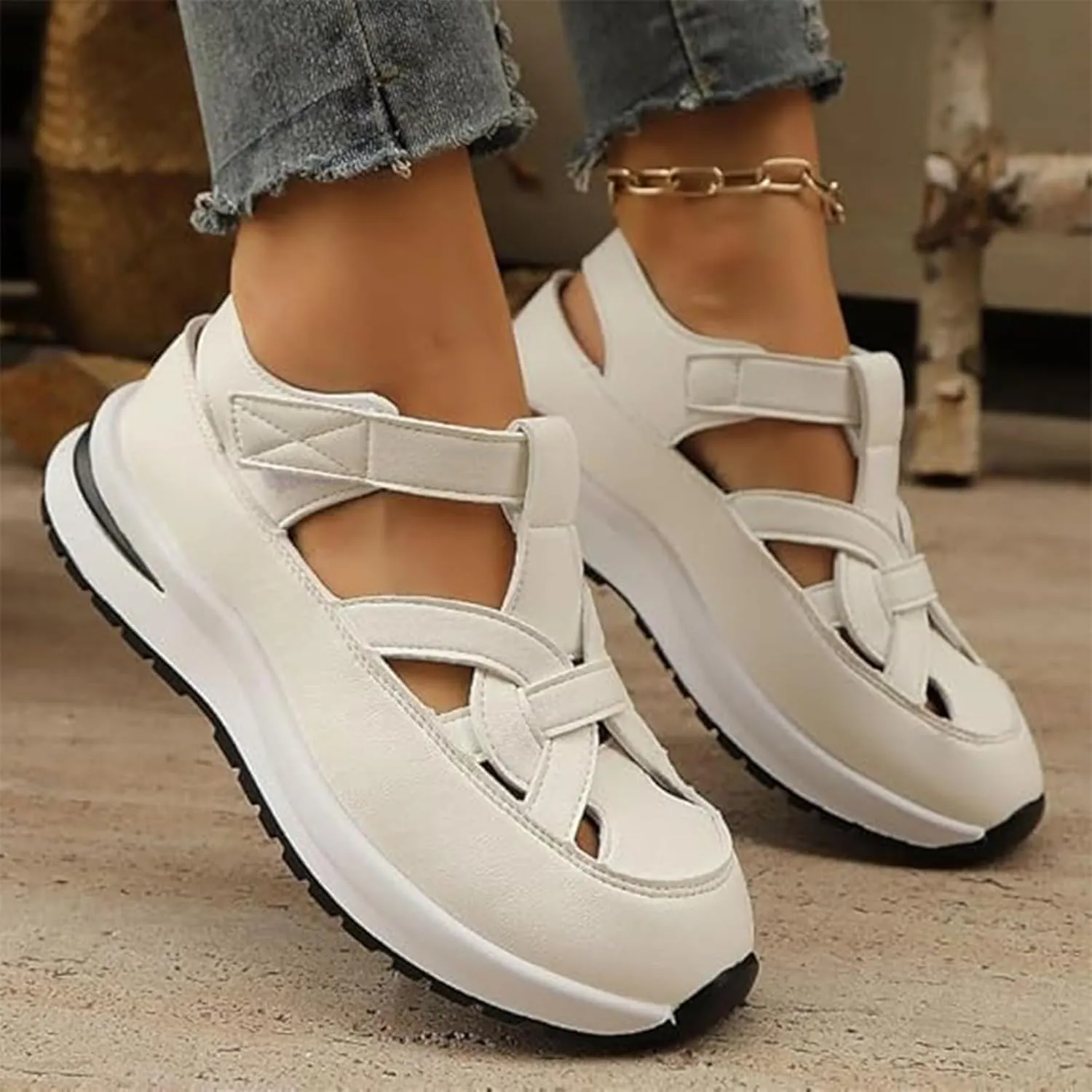 Bomre Shoes, Bomre Orthopedic Sandals, Women's Plus Size Hollow-Out Casual Sandals