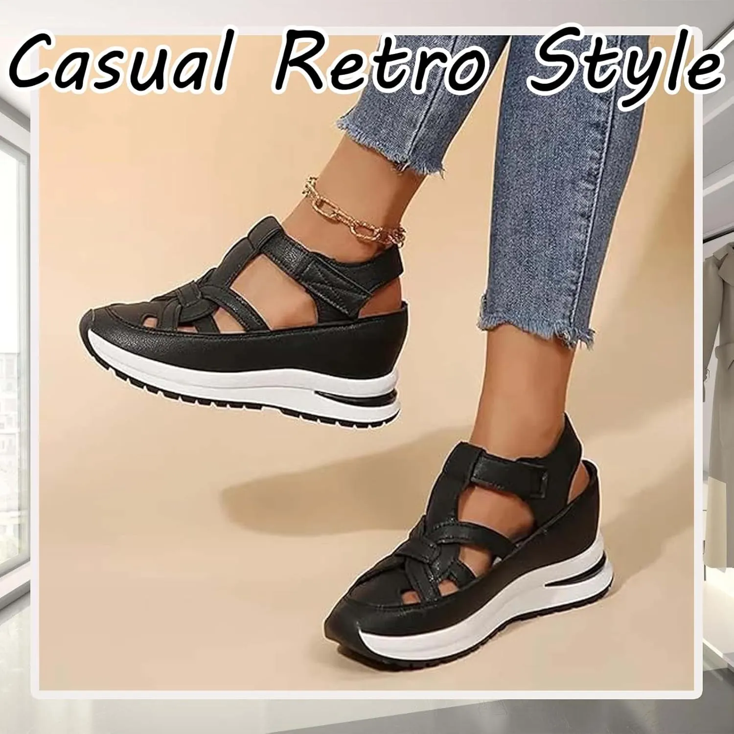 Bomre Shoes Women Sneakers, Aveta Orthopedic Sandals, Summer Platform Wedge Beach Boho Vacation