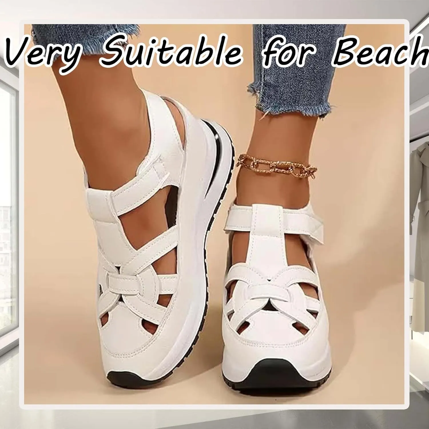 Bomre Shoes Women Sneakers, Aveta Orthopedic Sandals, Summer Platform Wedge Beach Boho Vacation