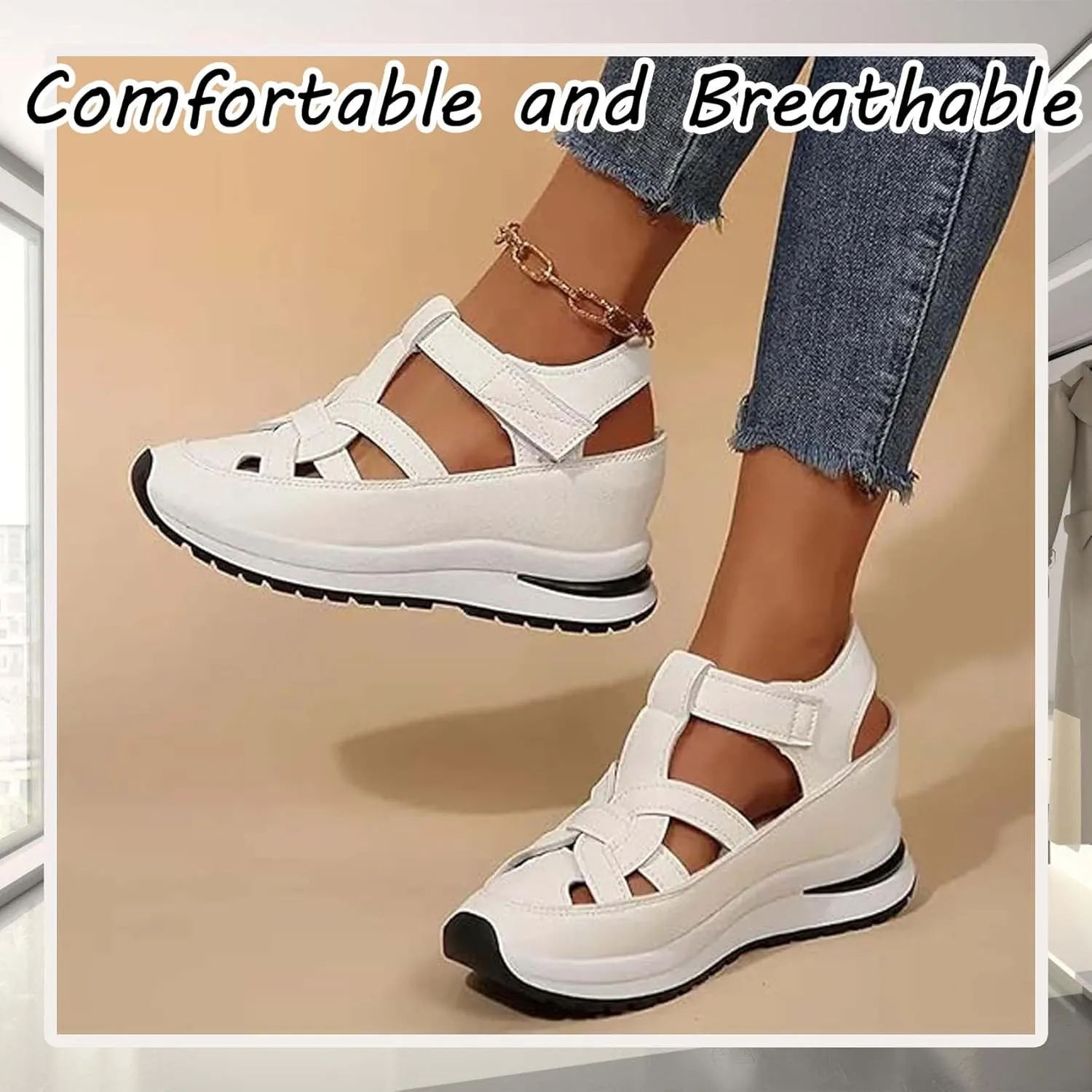 Bomre Shoes Women Sneakers, Aveta Orthopedic Sandals, Summer Platform Wedge Beach Boho Vacation