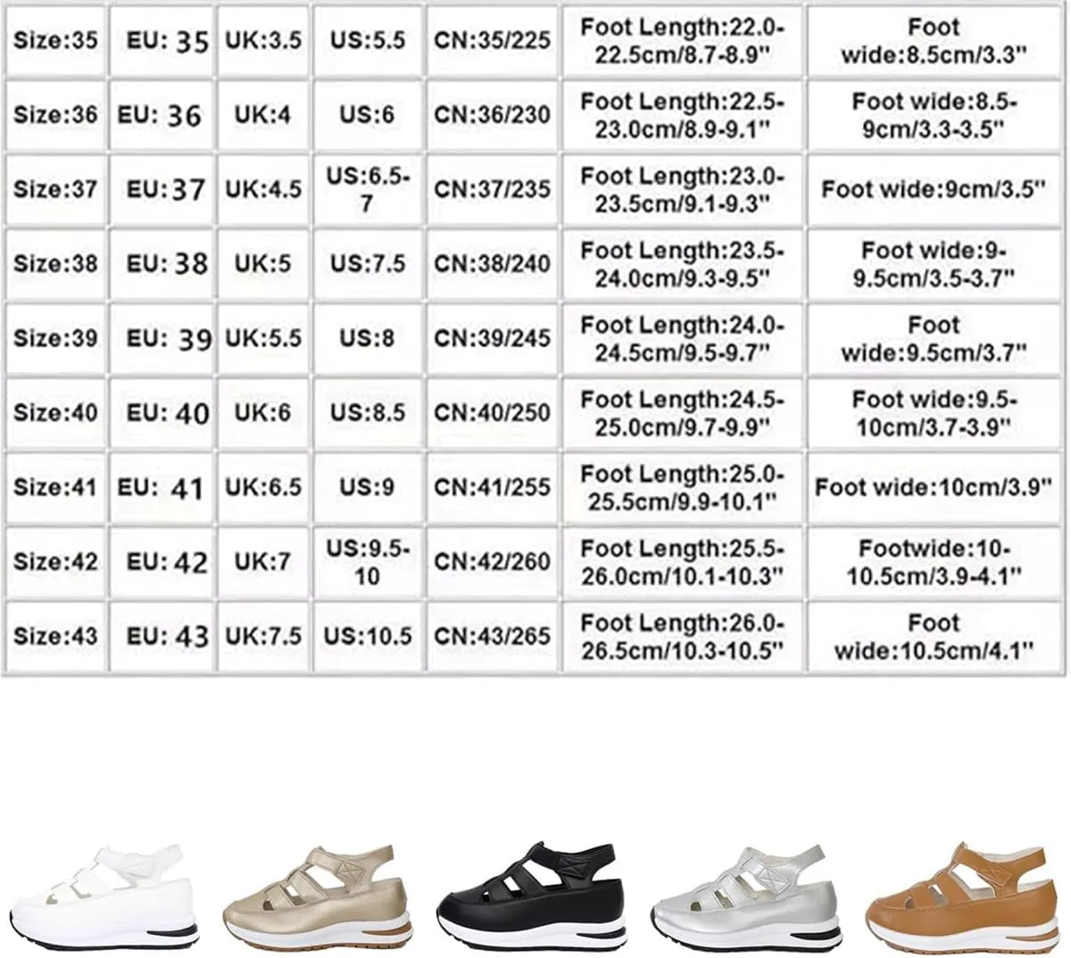 Bootara Shoes Women - Arch Support, Plus Size Hollow-Out Casual Sandals, Closed Toe Platform Height-Boosting Sandals