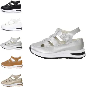 Bootara Women'S Plus Size Hollow-Out Casual Sandals, Closed Toe Platform Sandals Women, Extra Wide For Women Plus Size, Closed Toe Platform Height-Boosting