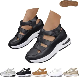 Bootara Women's Plus Size Hollow-Out Casual Sandals, NEW Versatile Thin Platform with Height-Boosting Thick Sole