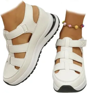 Bootara Women's Plus Size Hollow-Out Casual Sandals – Versatile Thin Platform with Height-Boosting Thick Sole