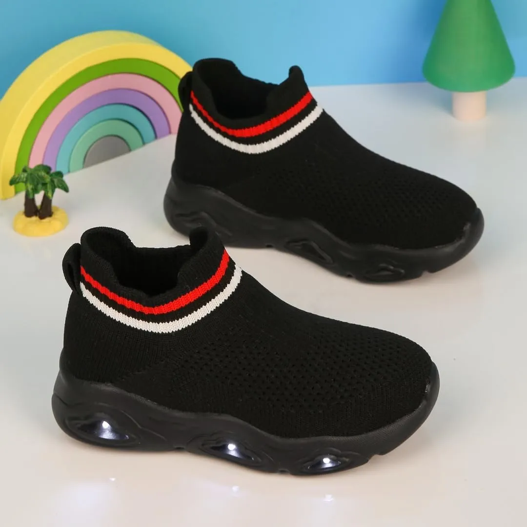 Boys Girls Breathable Athletic Led Light Up Sneakers Lightweight Outdoor Tennis Sock Shoes