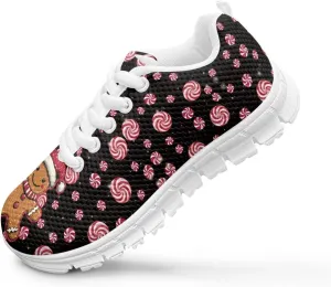 Boys Girls Christmas Mesh Sneaker Non Slip Breathable Sports Running Tennis Shoe Lace-up Casual Walking Shoe US11-5