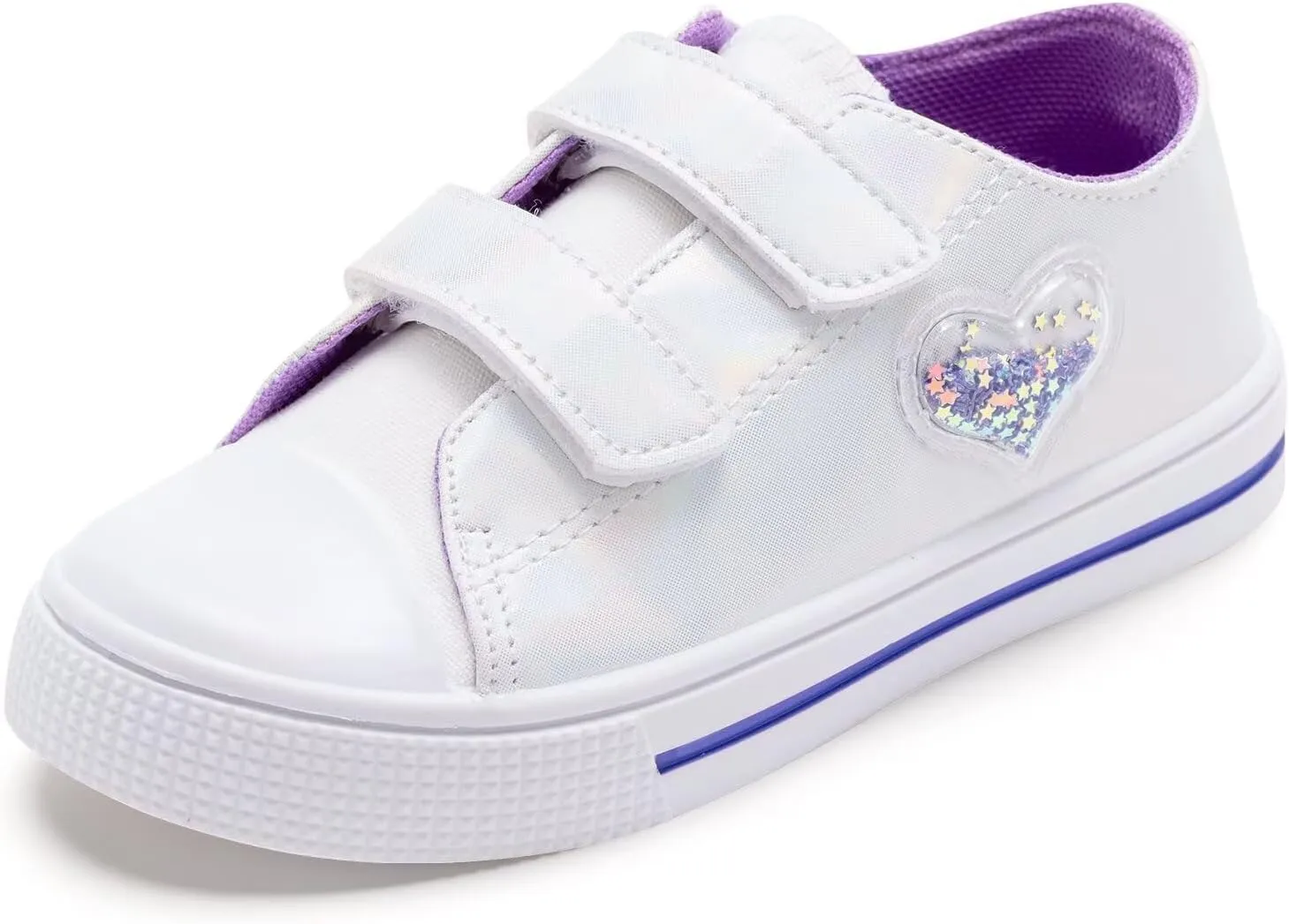Boys Girls Sneakers Toddler Canvas Shoes Kids Walking Shoes with Hook and Loops