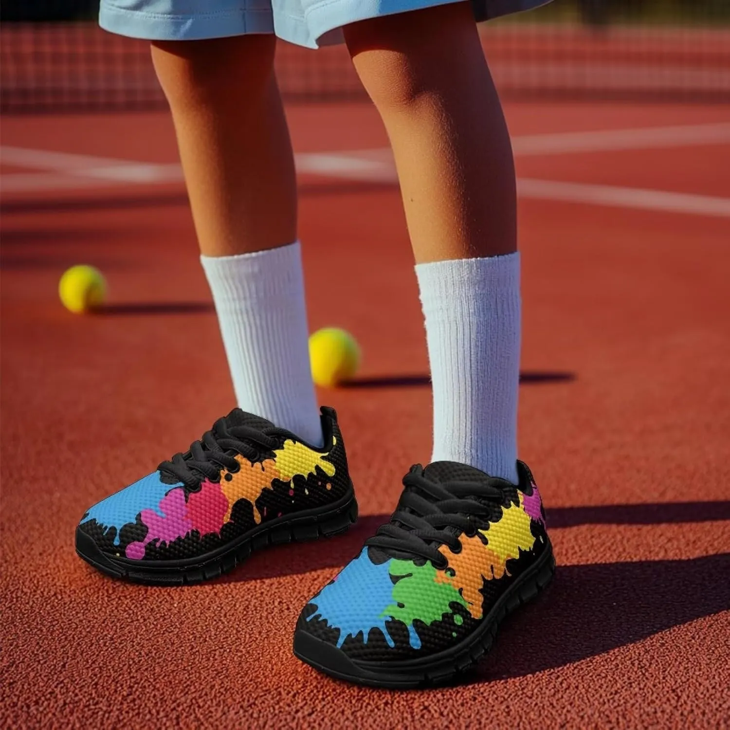 Boys Tennis Shoes Breathable Mesh Little Kid Running Sports Shoes