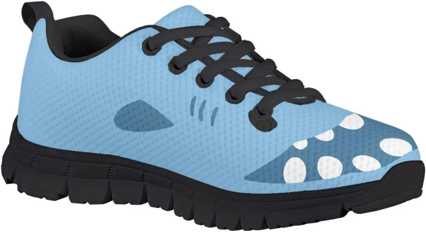 Boys Tennis Shoes Mesh Running Sport Shoe Animal Print Sneaker Lightweight Breathable Lace Up Athletic Shoes US11-5