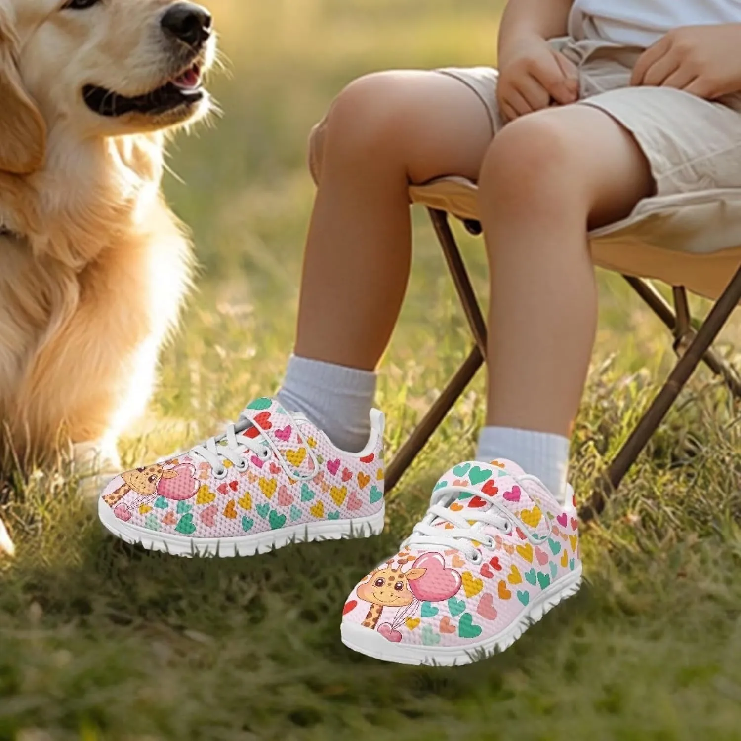 Cartoon Animals Kids Shoes Boys Girls Sneakers Unisex Lightweight Running Shoes Breathable Athletic Fitness Sneakers for Little Kid SizeUS11-15
