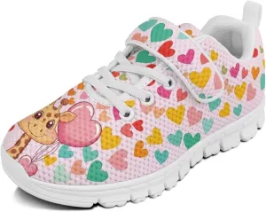 Cartoon Animals Kids Shoes Boys Girls Sneakers Unisex Lightweight Running Shoes Breathable Athletic Fitness Sneakers for Little Kid SizeUS11-15
