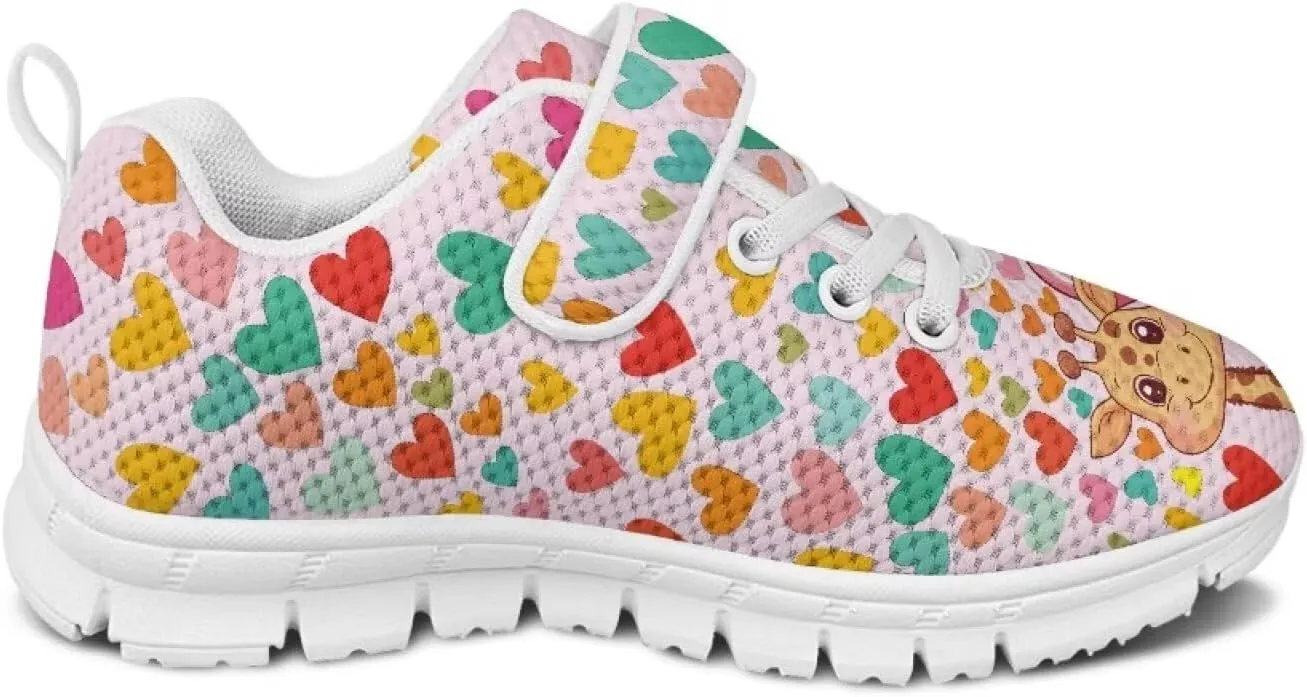 Cartoon Animals Kids Shoes Boys Girls Sneakers Unisex Lightweight Running Shoes Breathable Athletic Fitness Sneakers for Little Kid SizeUS11-15