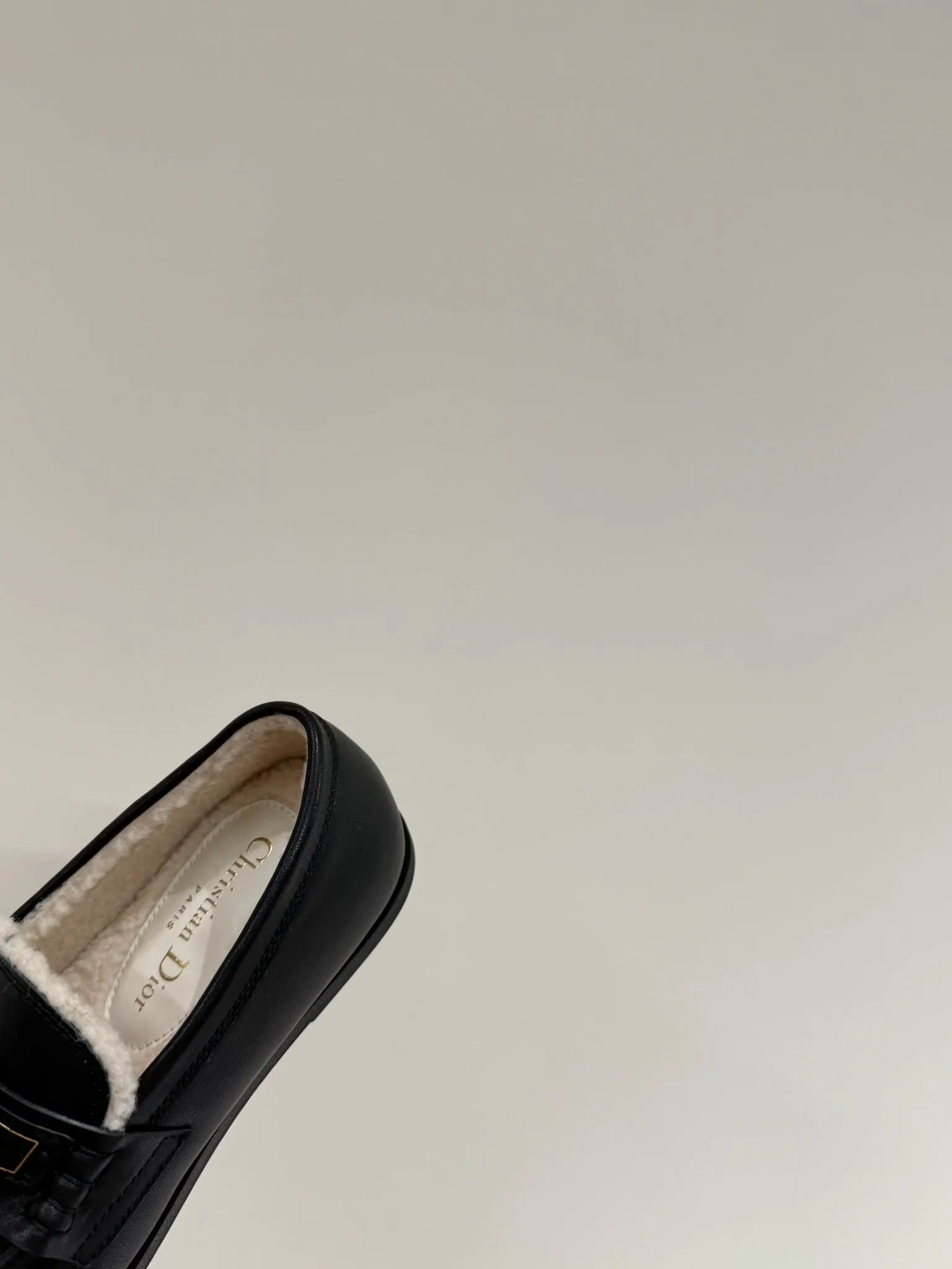 CD Loafers In Black Lambskin And Fleece Lining 109291