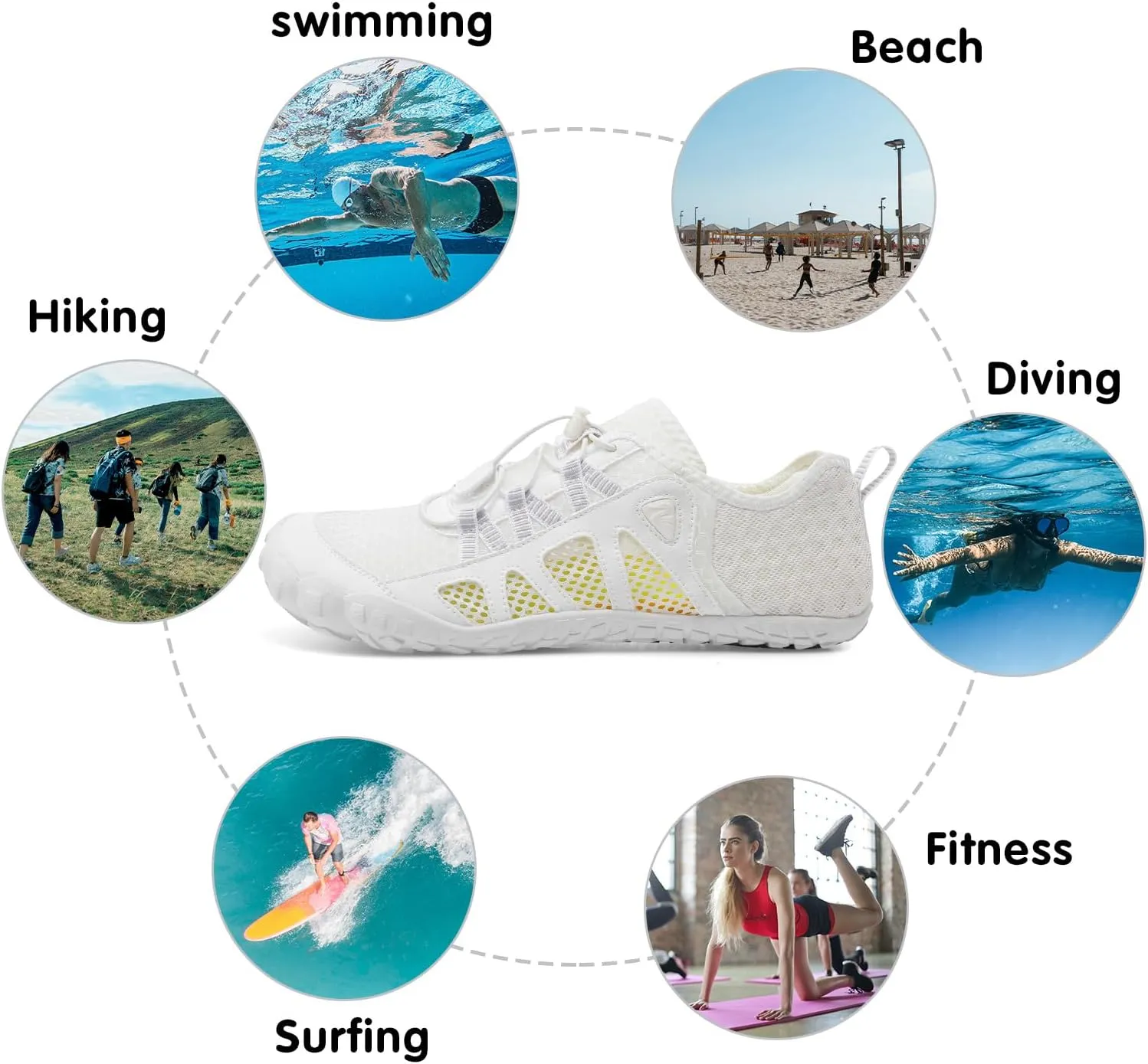 Centipede Demon Swim Water Shoes for Women Men Quick Dry Barefoot Aqua Sneakers Shoe for Beach Hiking Diving Boating River Outdoor Water Sports