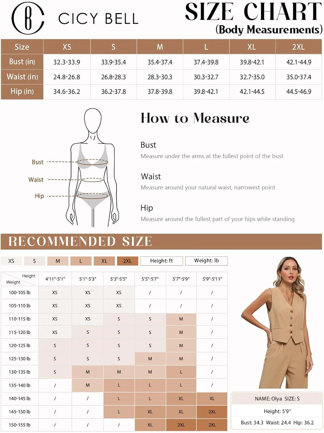 Cicy Bell Women's 2 Piece Outfits Crop Vest and Wide Leg Suit Pants Sets V Neck Blazer Suit
