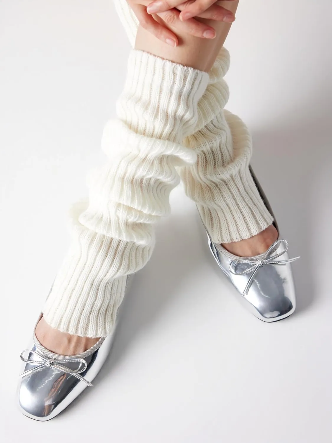 CIDER Bow Decor Square Toe Ballet Mary Jane Flats