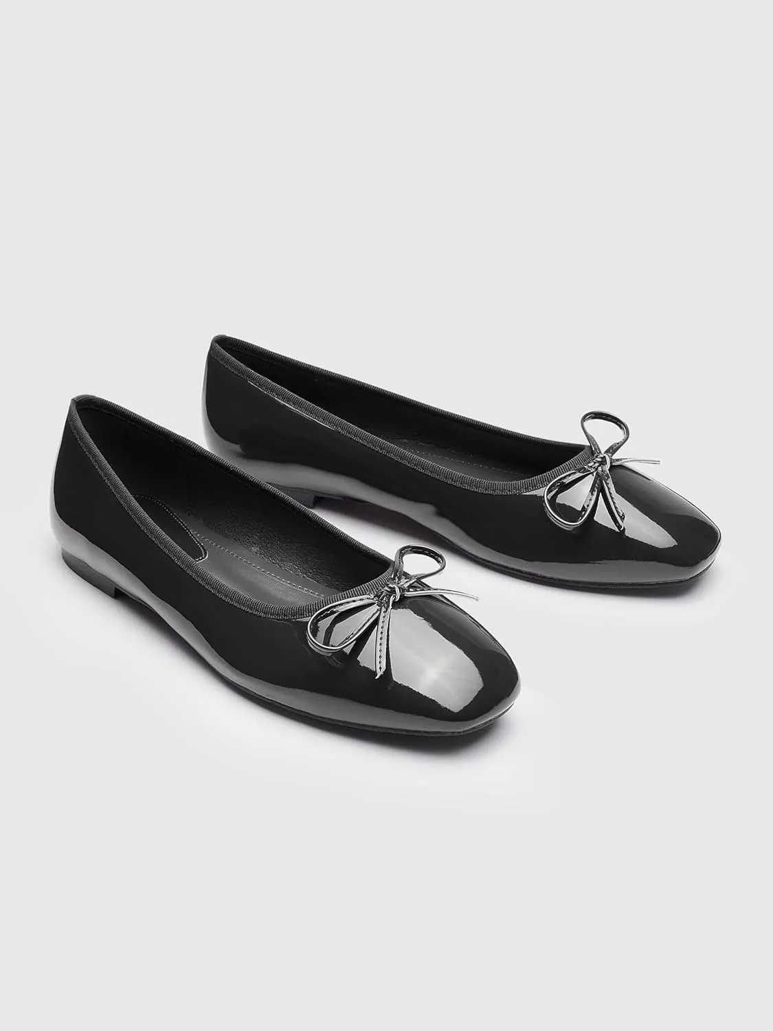 CIDER Bow Decor Square Toe Ballet Mary Jane Flats