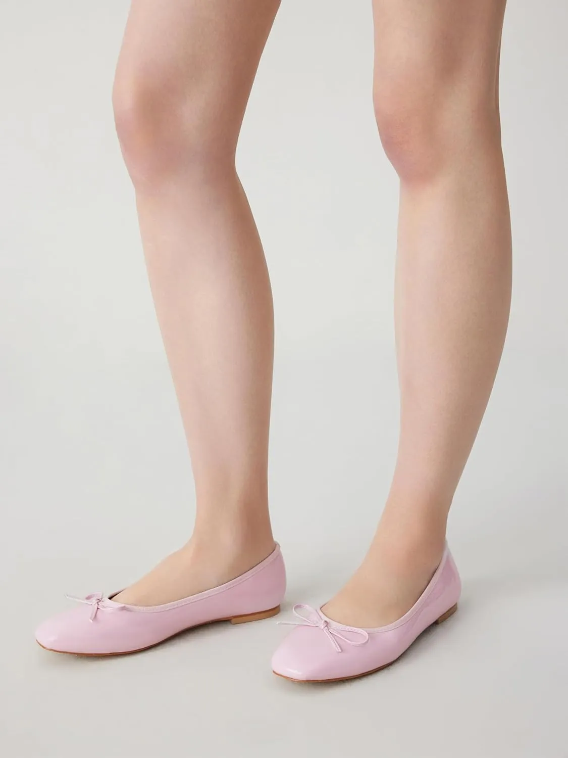 CIDER Bow Decor Square Toe Ballet Mary Jane Flats