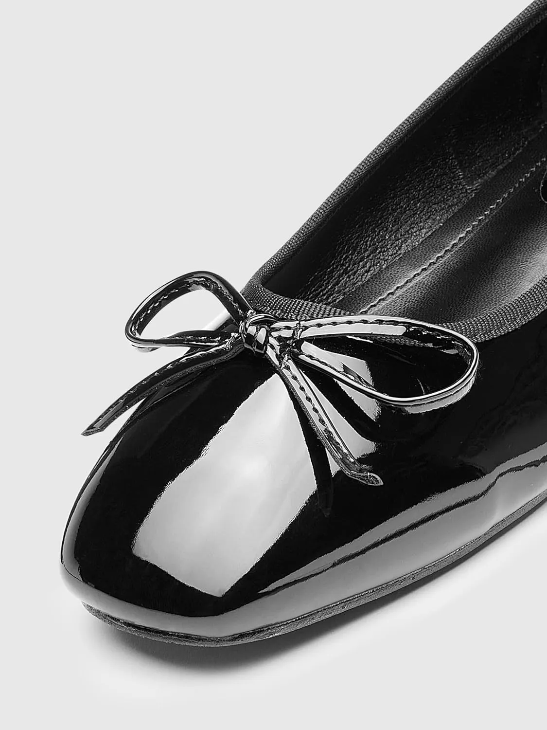 CIDER Bow Decor Square Toe Ballet Mary Jane Flats