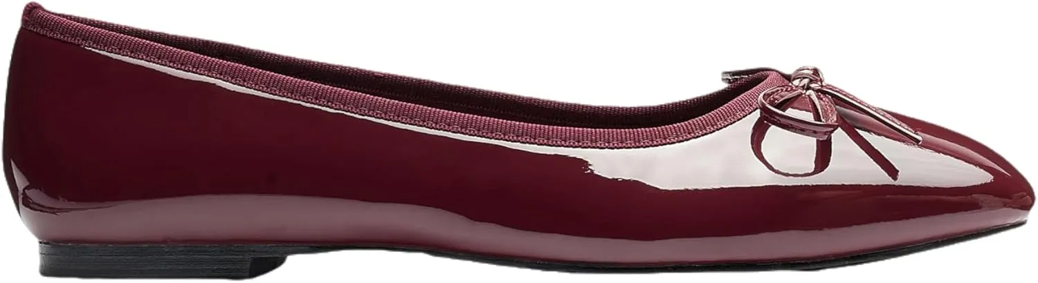 CIDER Bow Decor Square Toe Ballet Mary Jane Flats