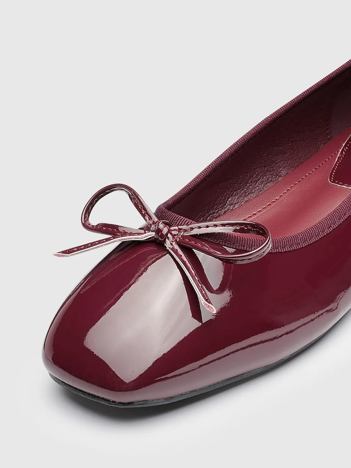 CIDER Bow Decor Square Toe Ballet Mary Jane Flats