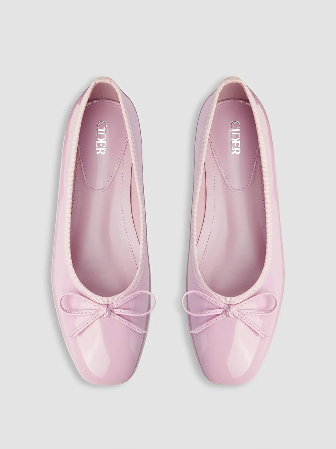 CIDER Bow Decor Square Toe Ballet Mary Jane Flats