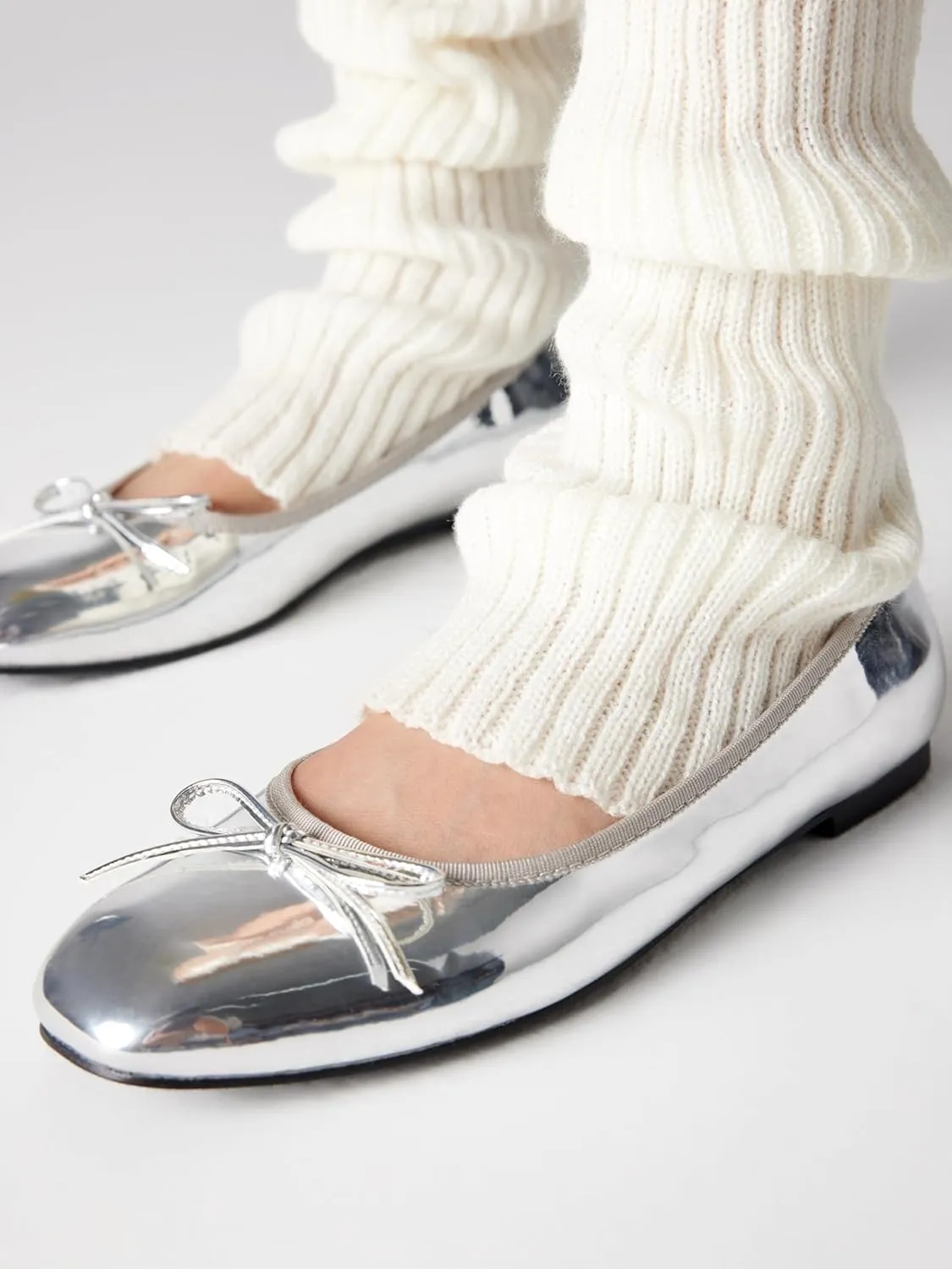 CIDER Bow Decor Square Toe Ballet Mary Jane Flats