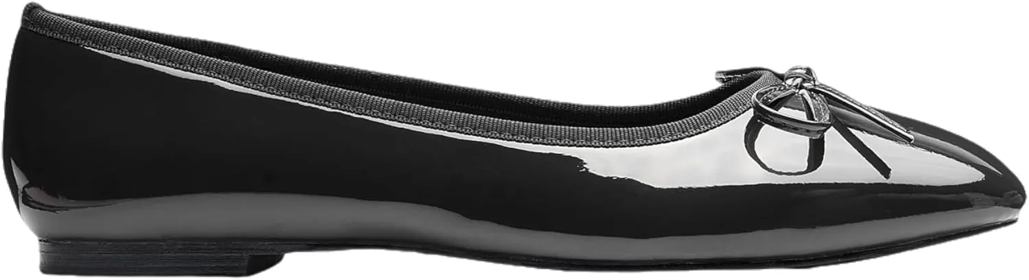 CIDER Bow Decor Square Toe Ballet Mary Jane Flats