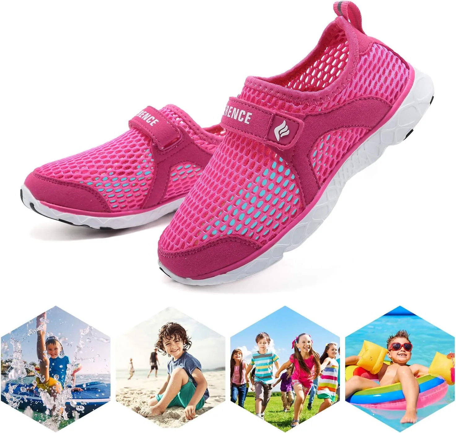CIOR Boys & Girls Water Shoes Aqua Shoes Swim Shoes Athletic Sneakers Lightweight Sport Shoes(Toddler/Little Kid/Big Kid)