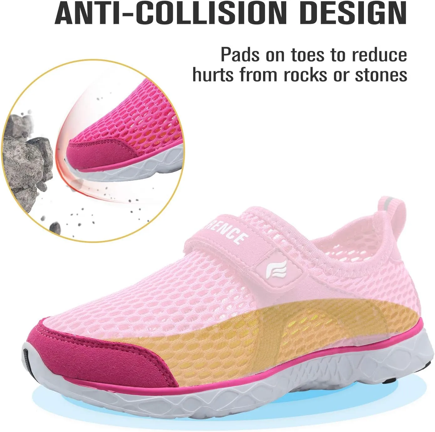 CIOR Boys & Girls Water Shoes Aqua Shoes Swim Shoes Athletic Sneakers Lightweight Sport Shoes(Toddler/Little Kid/Big Kid)
