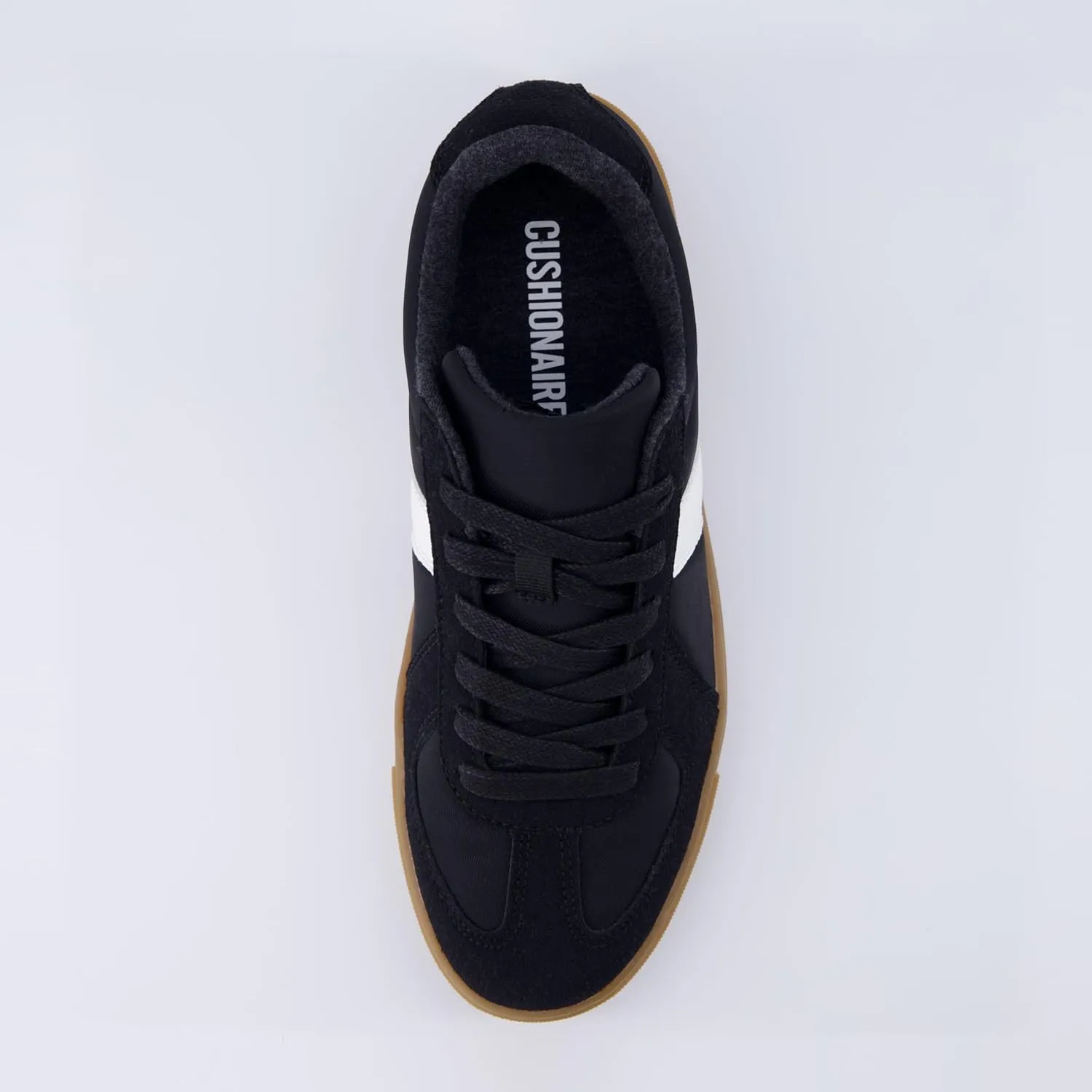 CUSHIONAIRE Women's Bailey lace up Sneaker  Comfort Foam, Wide Widths Available
