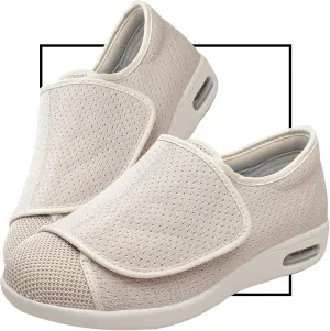 Diabetic Slipper Womens Lightweight Non Slip Hiking Shoes Wide Arthritis Edema Swollen Walking Shoes Comfy Cozy Adjustable Slip-Resistant Sandals for Seniors