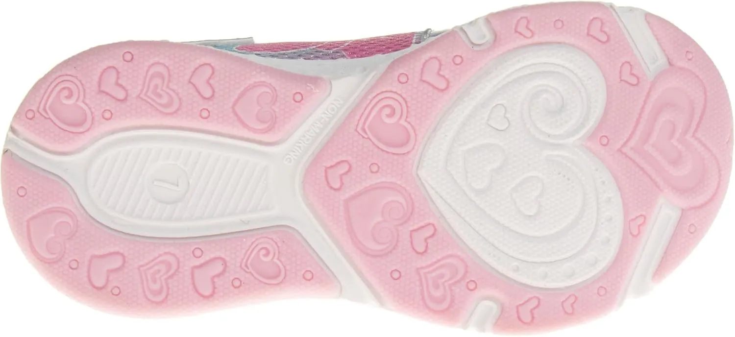 Disney Girls Minnie Mouse Light Up Laceless Running Shoes (Toddler/Little Girl)