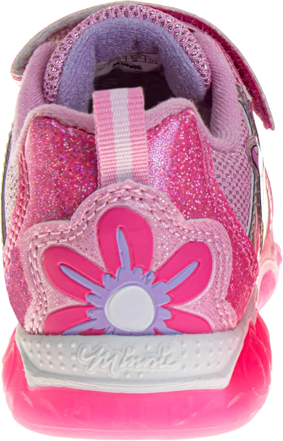 Disney Girls Minnie Mouse Light Up Laceless Running Shoes (Toddler/Little Girl)
