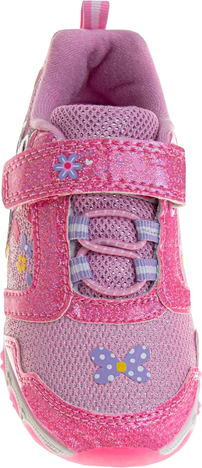 Disney Girls Minnie Mouse Light Up Laceless Running Shoes (Toddler/Little Girl)