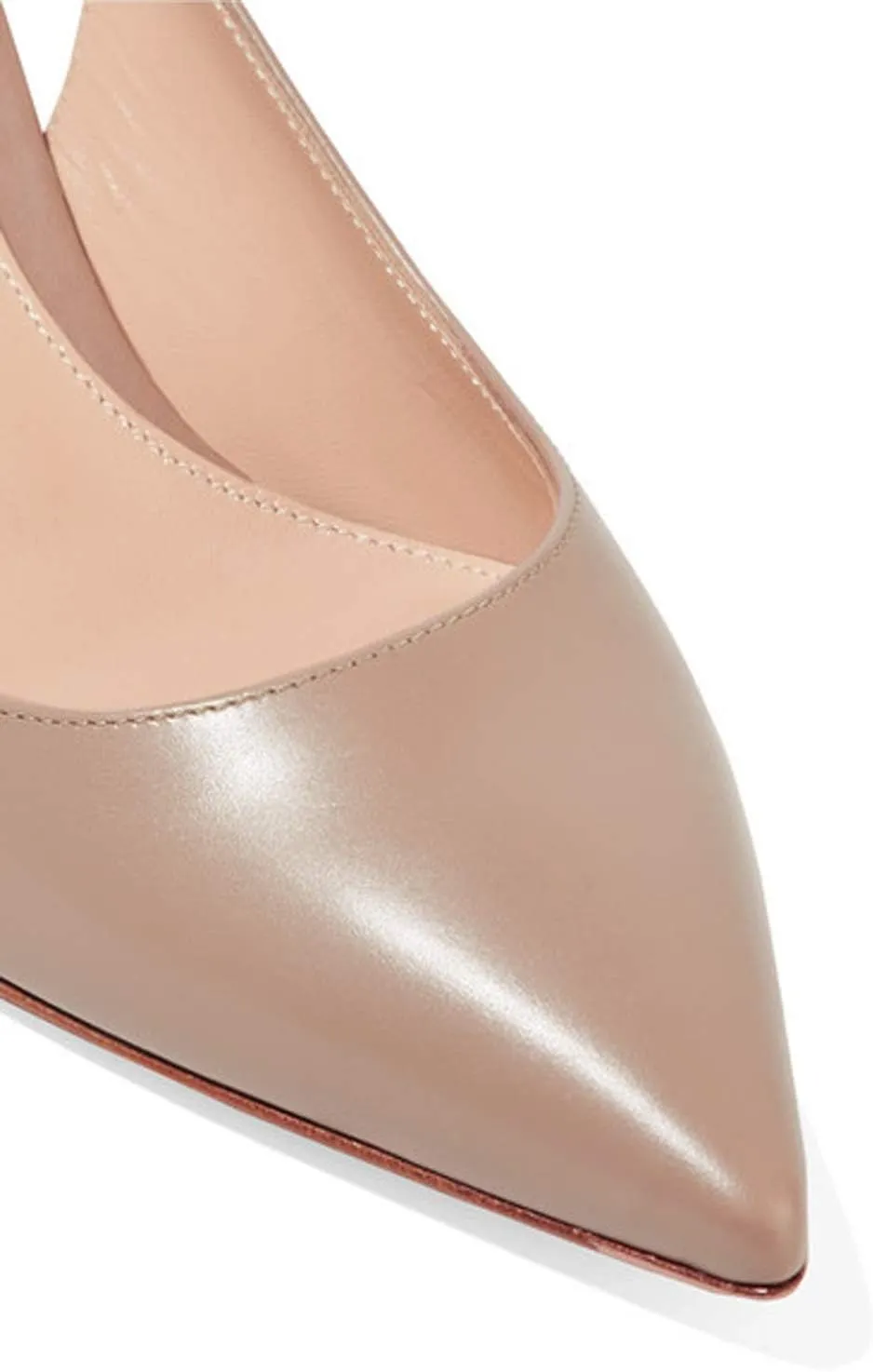 Divanne Slingback Pumps, Women's Pointed Toe Low Heel Sandals Slingback Strap Kitten Heel Pumps Evening Party Wedding Shoes