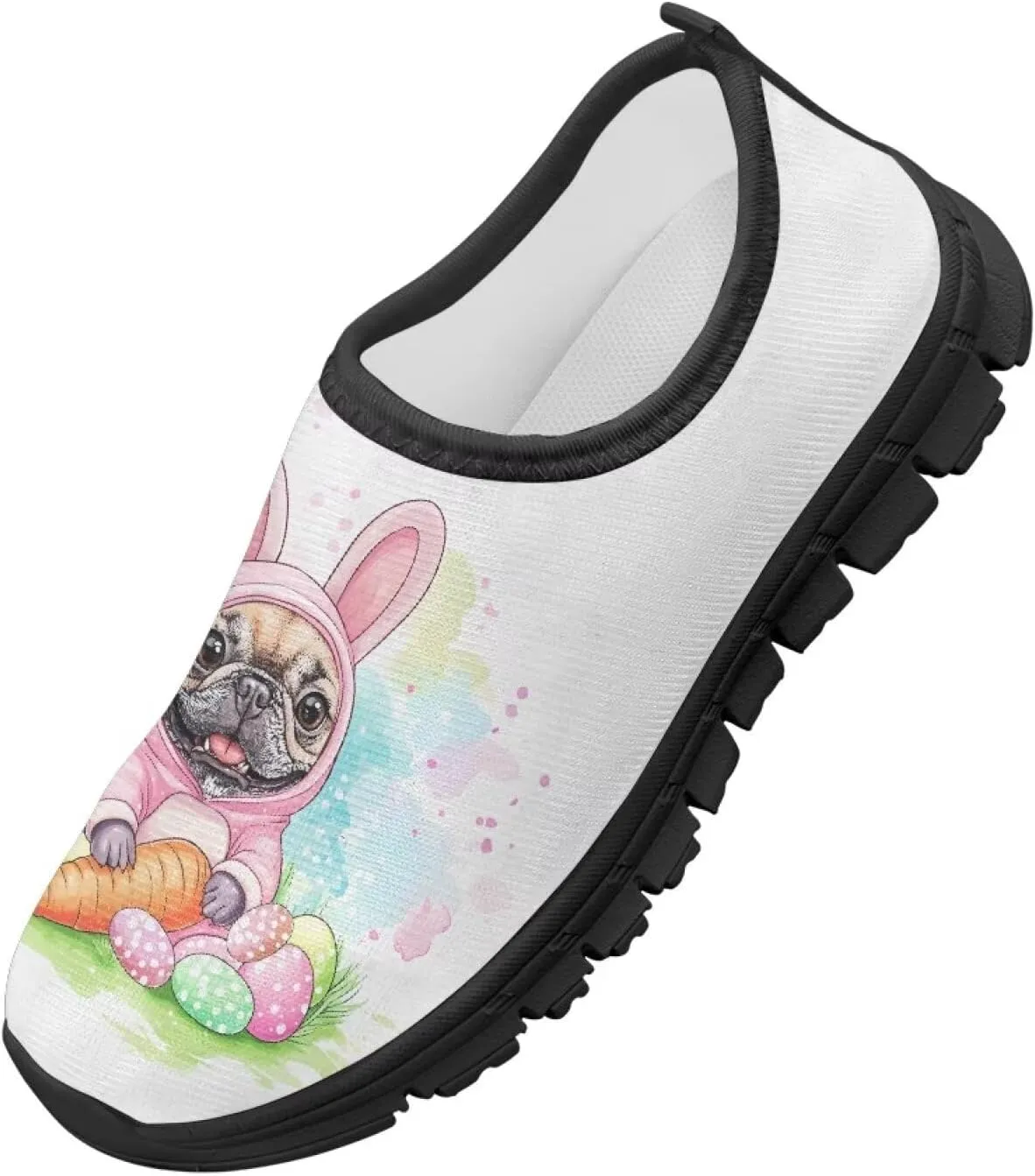 Doojoayie Easter Shoes for Girls Slip On Tennis Shoes Holiday Party Footwear